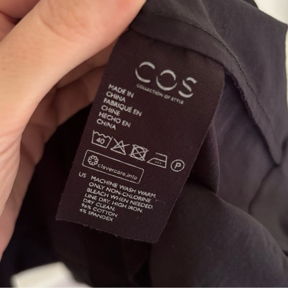 COS A Line Sleeveless Dress Black Ruffles Size S - Picture 4 of 5